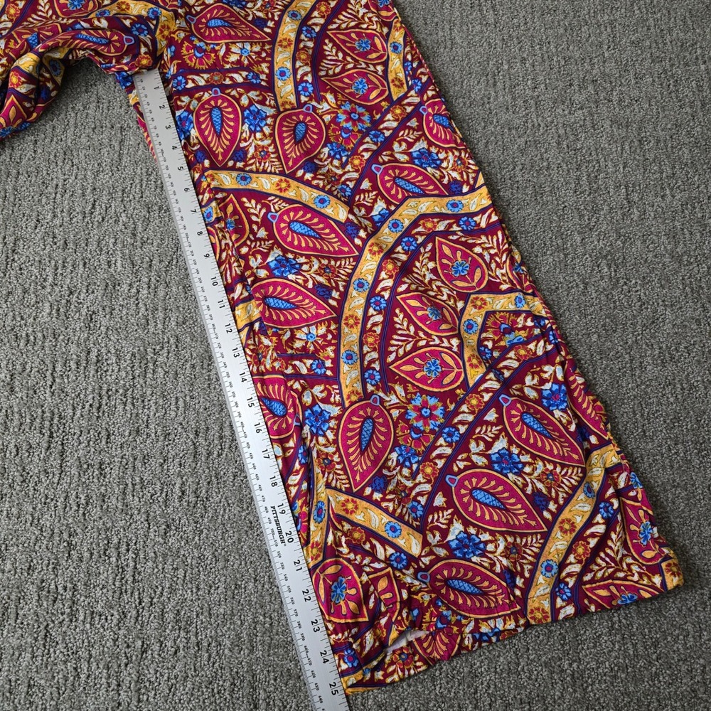 Christian Siriano Paisley Wide Leg Pants Womens S Boho Festival Palazzo Sz Small - Picture 4 of 7